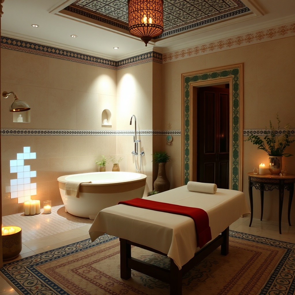 Private spa suite in a luxury riad offering premium hammam treatments – a top choice among the meilleurs soins hammam et spas traditionnels à Fès for a modern wellness escape.